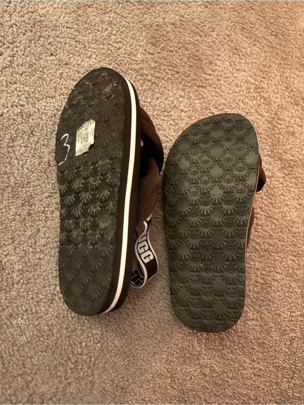 UGG Kids Black Crisscross Slide Sandals with Branded Elastic Backstrap